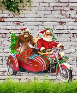 Christmas Bigfoot Garden Metal Sign Roar NTB287MSv2