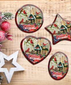 christmas blessings home ceramic ornament 3164