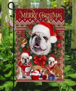 christmas bulldog flag flagwix™ merry christmas bulldog decorative flag 3214
