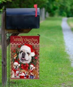 christmas bulldog flag flagwix™ merry christmas bulldog decorative flag 3923