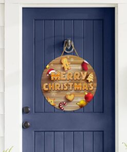 christmas cake round wooden sign happy nnt119wd 2064
