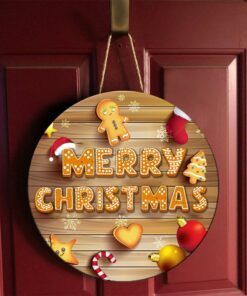 christmas cake round wooden sign happy nnt119wd 8602