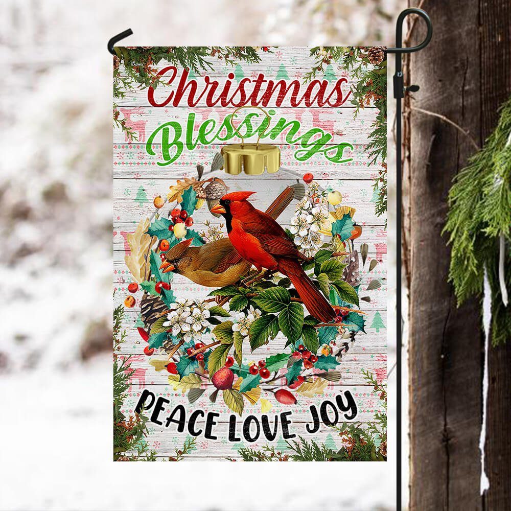 Christmas Cardinal Flag Christmas Blessings Love, Peace, Joy TTV387F - Image 4