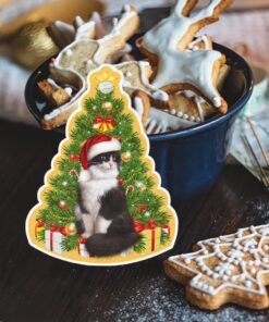 christmas cat custom shaped ornament ttv350o 7596