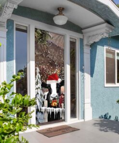 christmas cow door cover 3184