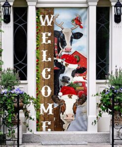 christmas cow door cover 5900