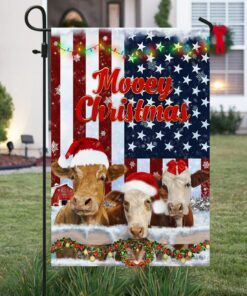 christmas cow flag mooey christmas ant283f 7837