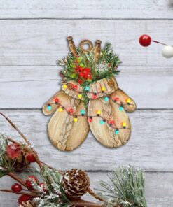 christmas custom shaped ornament gloves nnt104o 6504
