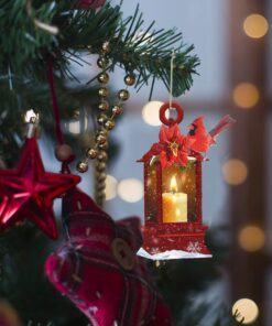 christmas custom shaped ornament snowy lantern nnt133o 4549