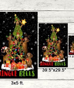 christmas dachshund dog flag christmas tree lnt585f 5045