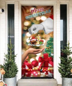 Christmas Door Cover - Give Pug Dog NTT19D