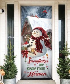 Christmas Door Cover Snowflakes Are Kisses From Heaven DDH2914D