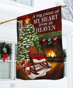 Christmas Flag A Big Piece Of My Heart Lives in Heaven ANT364F