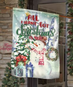 christmas flag all i want for christmas is you tty366f 7612