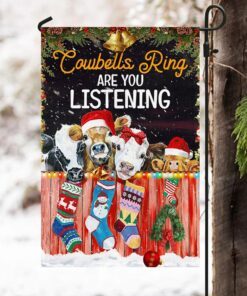 christmas flag cowbells ring are you listening lha1816f 6587