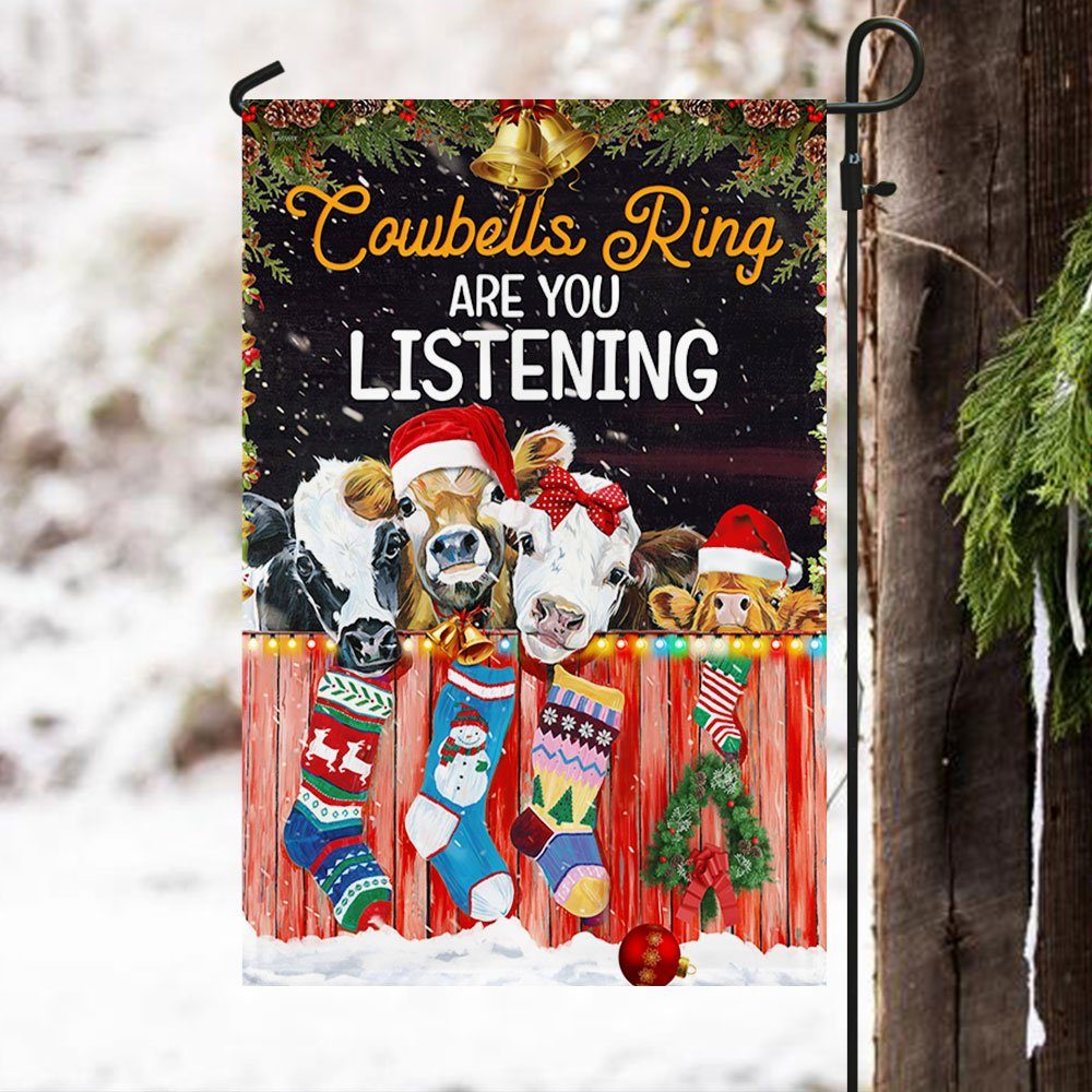 Christmas Flag Cowbells Ring Are You Listening LHA1816F - Image 5