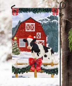 christmas flag farmhouse cattle barn merry christmas flag trn1503fv1 5275