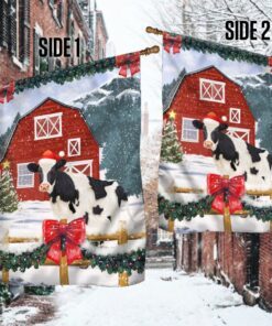 christmas flag farmhouse cattle barn merry christmas flag trn1503fv1 5388