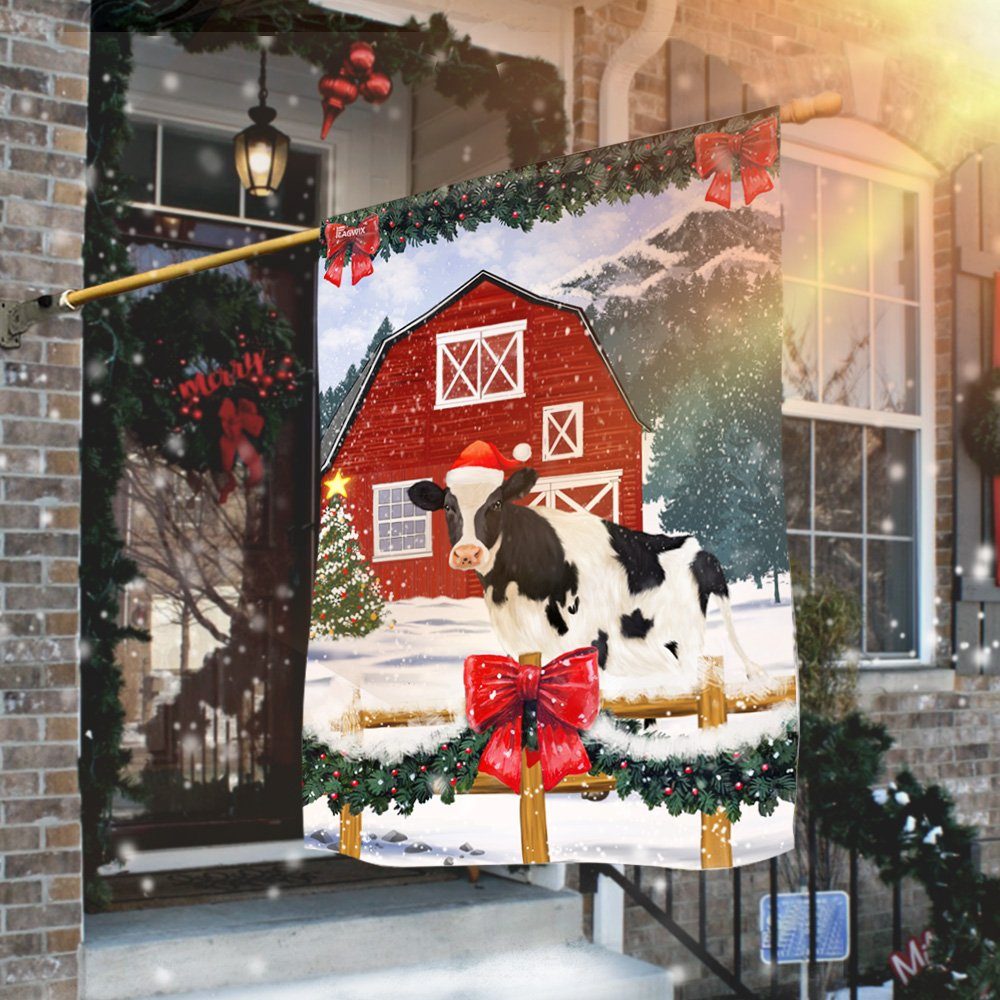 Christmas Flag Farmhouse Cattle Barn Merry Christmas Flag TRN1503Fv1