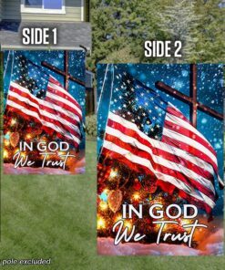 christmas flag in god we trust tty336f 3156