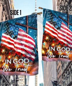 christmas flag in god we trust tty336f 8920