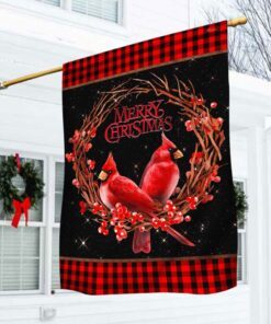 christmas flag merry christmas cardinal flag trl1564f 1224