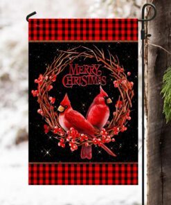christmas flag merry christmas cardinal flag trl1564f 2810