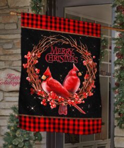 christmas flag merry christmas cardinal flag trl1564f 3729