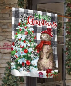 christmas flag merry christmas cat flag trn1505f 2329