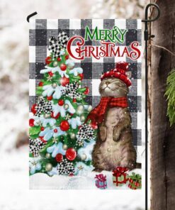 christmas flag merry christmas cat flag trn1505f 3186