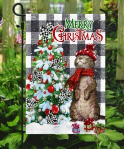 christmas flag merry christmas cat flag trn1505f 7644