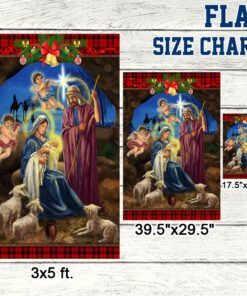 christmas flag nativity scene oh holy night jesus was born tqn498fv1 1618