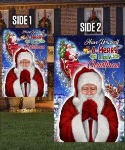 christmas flag praying santa clause have yourself a merry little christmas ddh2916f 2377