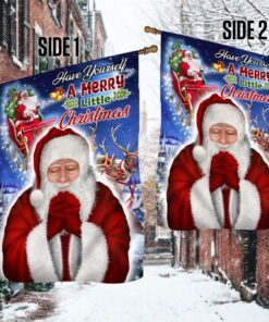 christmas flag praying santa clause have yourself a merry little christmas ddh2916f 6311