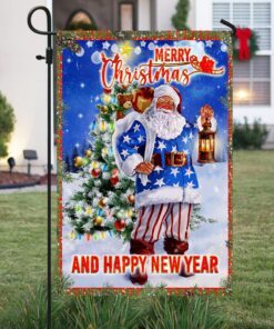 christmas flag santa merry christmas and happy new year ant307f 3806