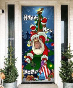 Christmas Funny Door Cover Monkey NTB389D