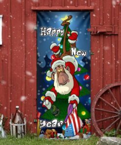 christmas funny door cover monkey ntb389d 6898