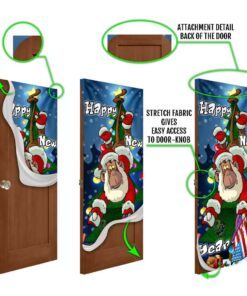 christmas funny door cover monkey ntb389d 8962