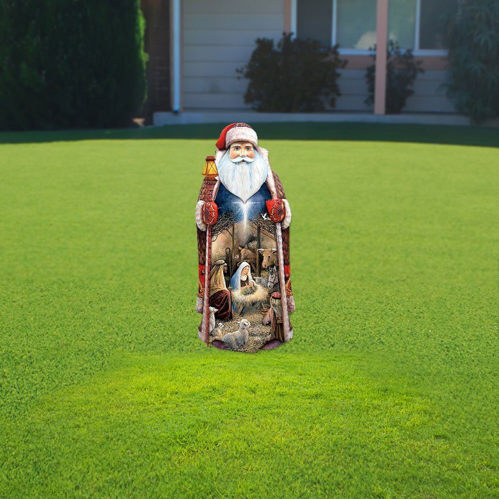 Christmas Garden Metal Sign O Holy Night Santa Nativity Scene DDH2803MS - Image 2