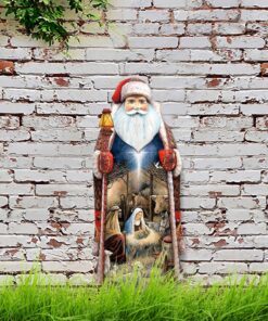 christmas garden metal sign o holy night santa nativity scene ddh2803ms 3535
