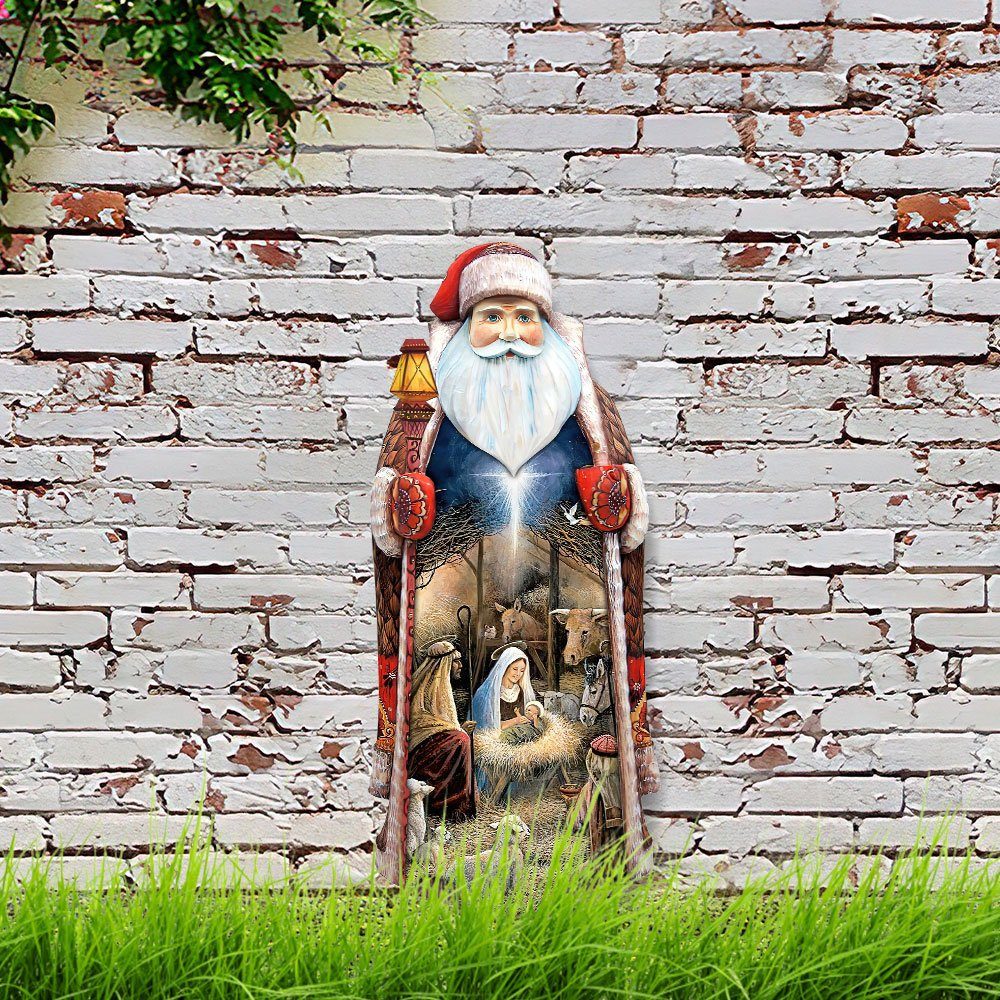 Christmas Garden Metal Sign O Holy Night Santa Nativity Scene DDH2803MS - Image 4