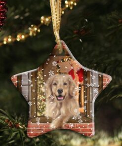 christmas golden retriever ceramic ornament ttv335ov1 2928