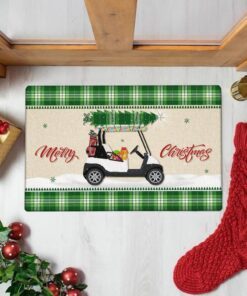 Christmas Golf Cart Doormat HohoHole LNT641DM