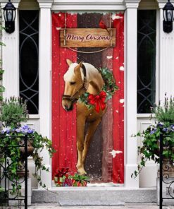 christmas horse door cover 1759