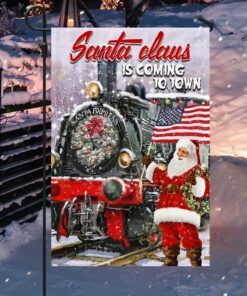 christmas is coming santa claus flag thh3466f 1586