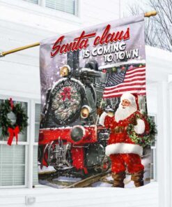 Christmas Is Coming Santa Claus Flag THH3466F