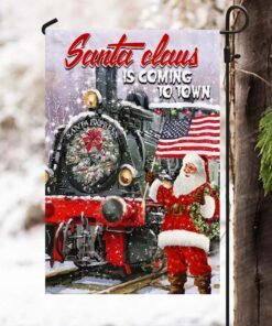 christmas is coming santa claus flag thh3466f 4555