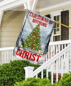 christmas is nothing without christ flag 1859