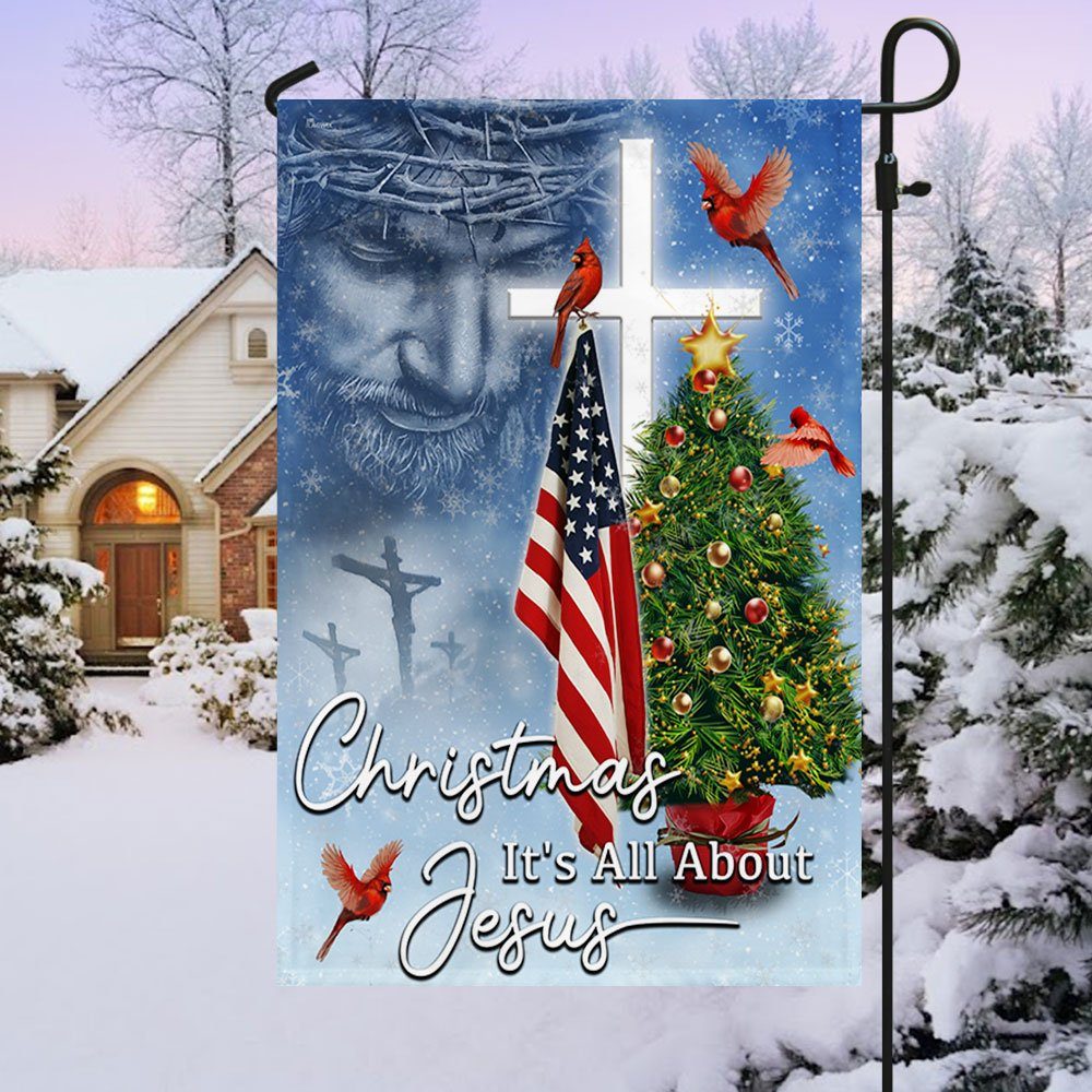 Christmas Jesus Flag Christmas It's All About Jesus Flag MLN586F - Image 3