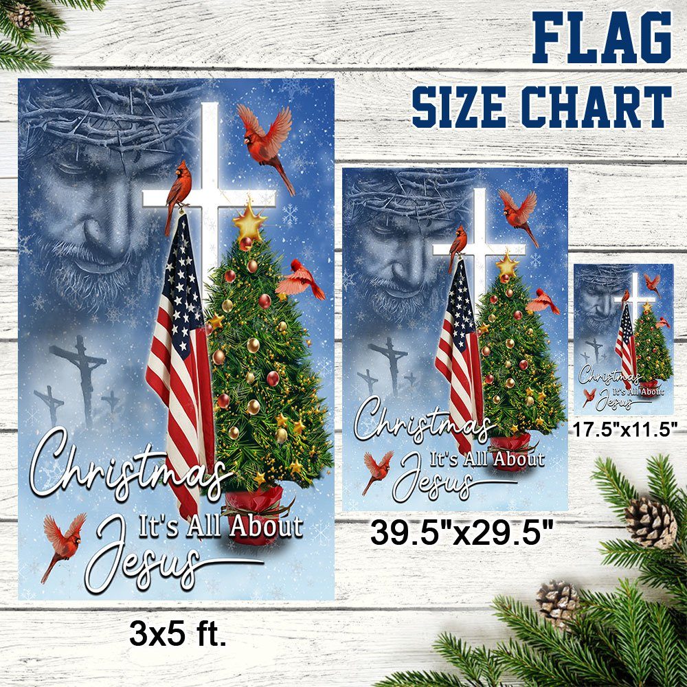 Christmas Jesus Flag Christmas It's All About Jesus Flag MLN586F - Image 7